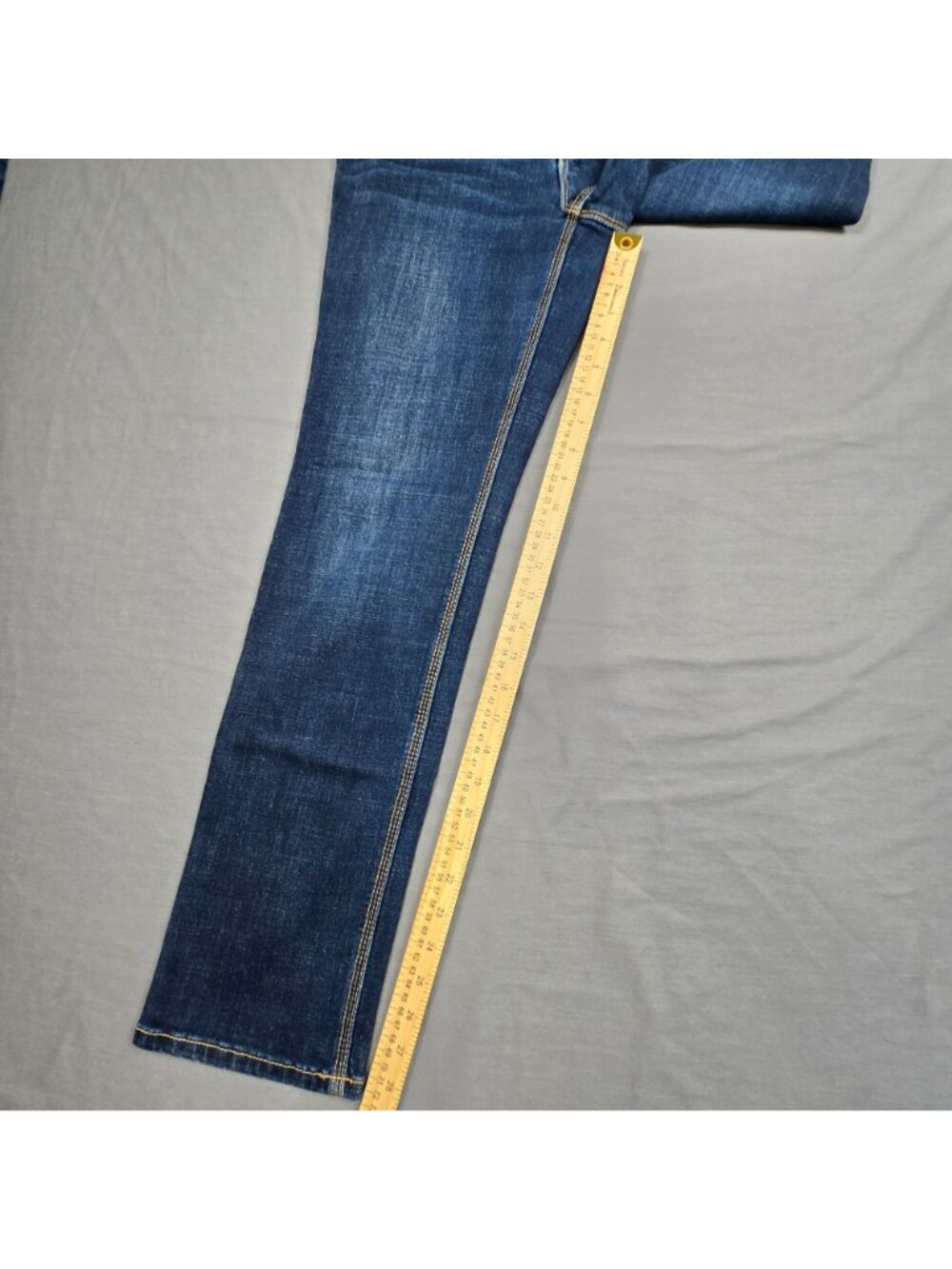 Chicos 0.5 6 Short Jeans Blue So Slimming Straight Leg Stretch Denim - Picture 2 of 5